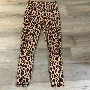 Fabletics leggings, Leopard print leggings, size S.